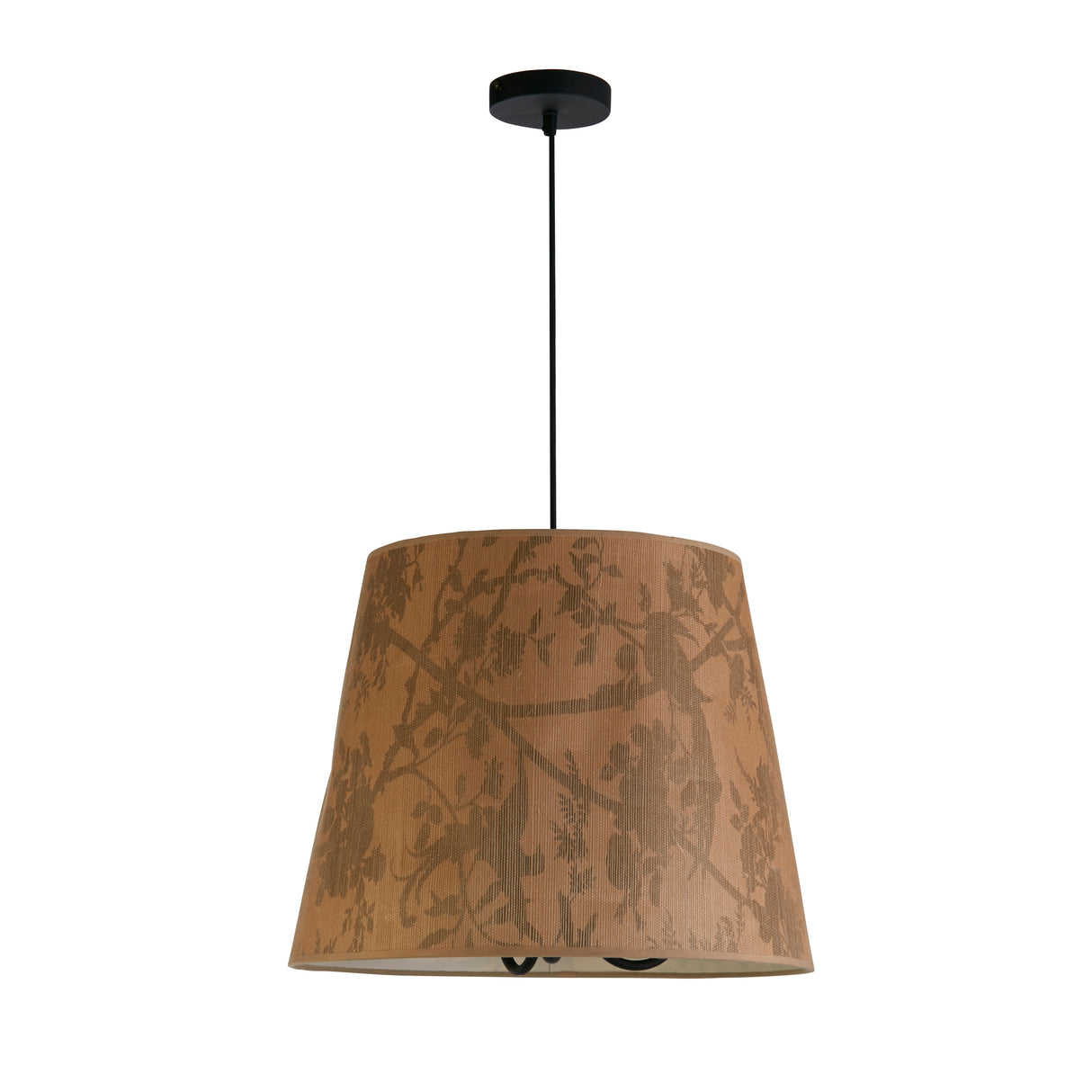 Searchlight Electric Isla 3Lt Pendant, Recycled Paper Shade and Black Metal 47810-3NA