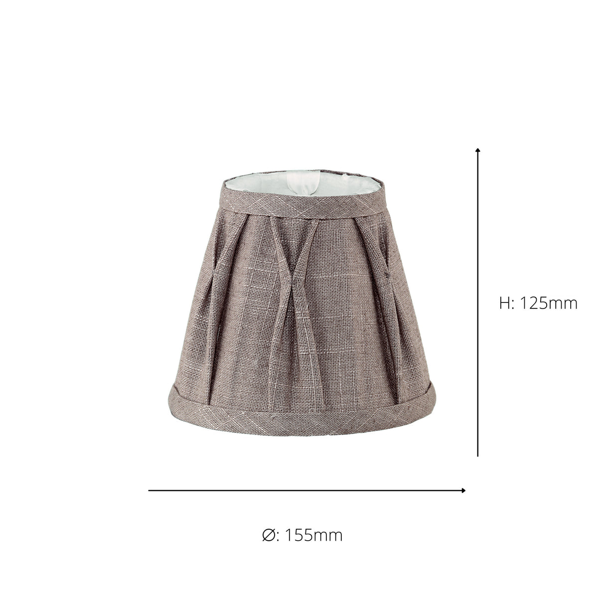 Eglo EU 1+1 Vintage Grey Ruffled Linen Lamp Shade