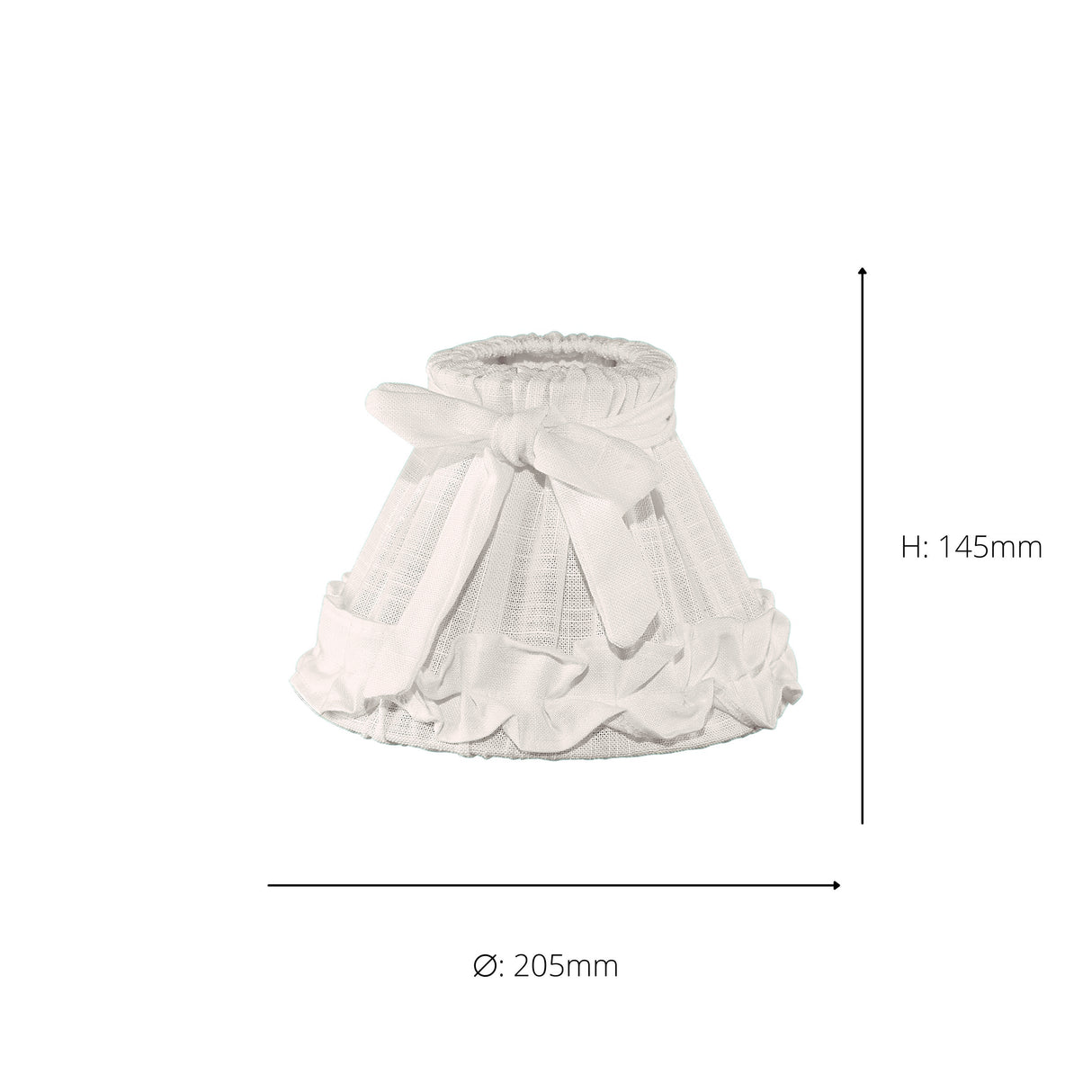 Eglo EU 1+1 Vintage White Linen Lamp Shade