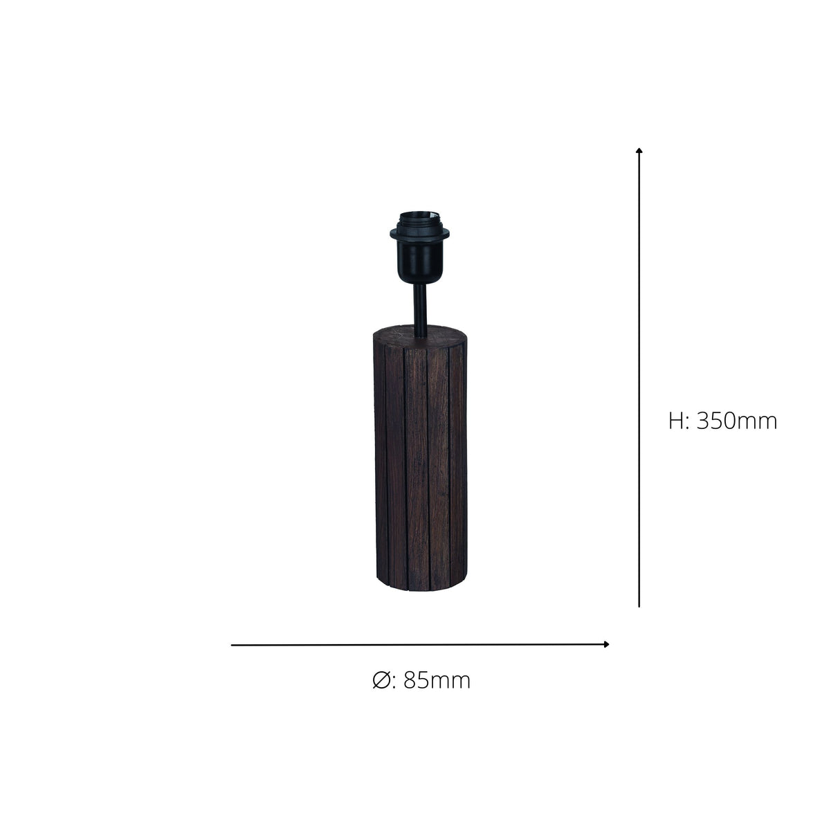 Eglo EU Thornhill Candle Stick Table Lamp Wood/Black