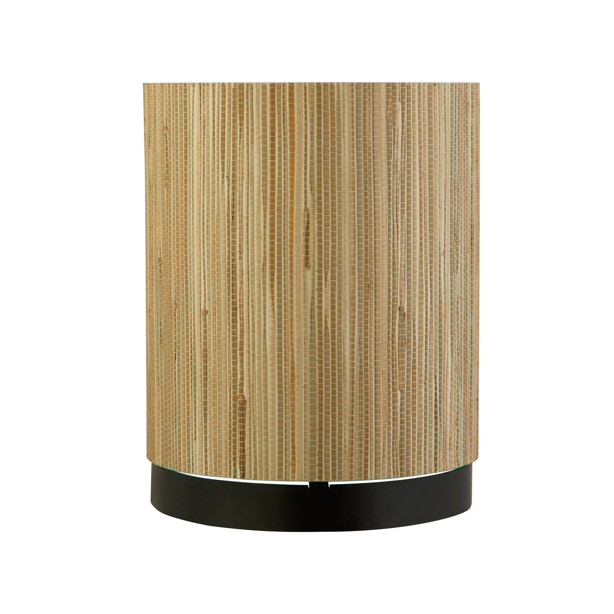 Searchlight Electric Meadow 1Lt Wall Light, Natural Grass Shade and Black Metal 49714BK