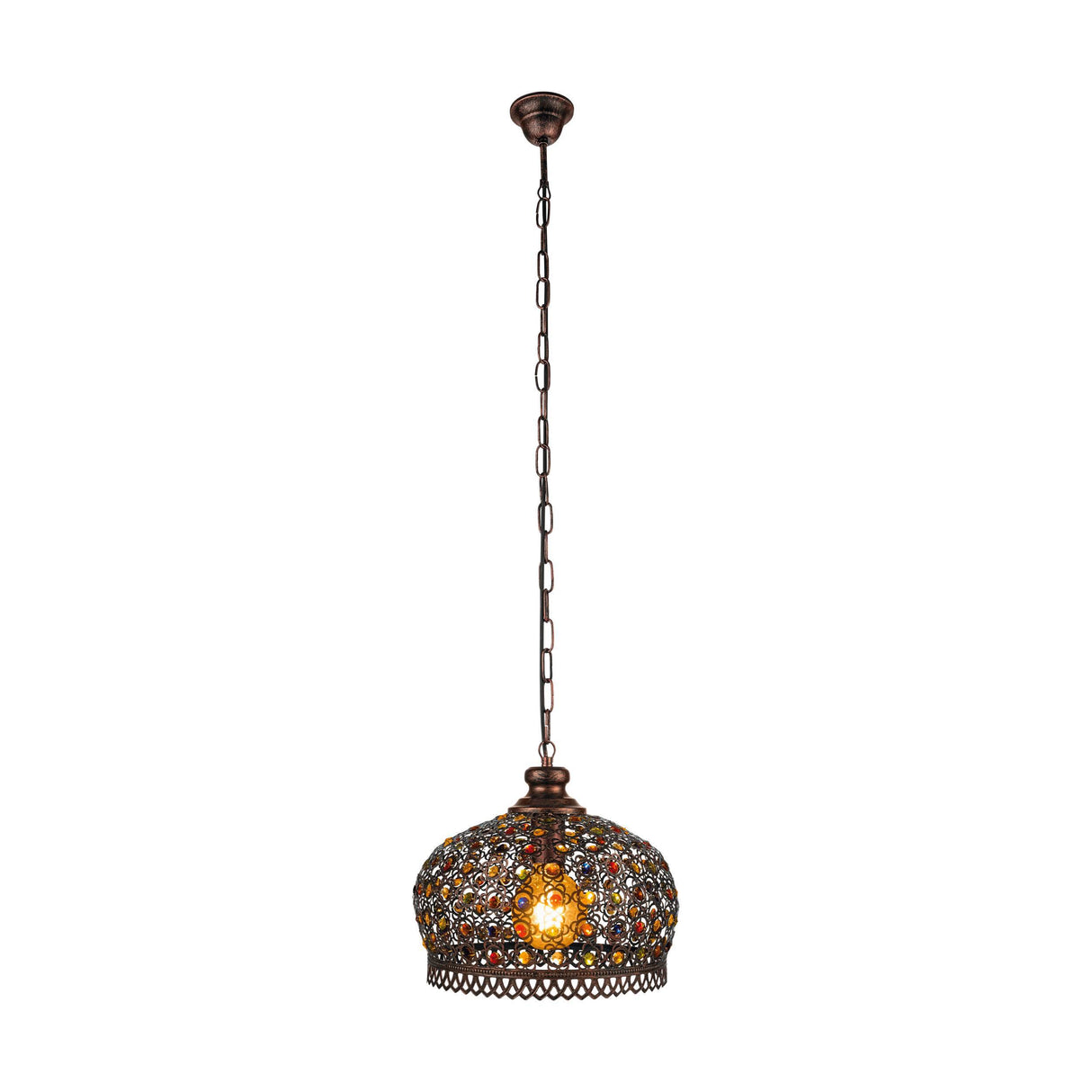 Eglo EU Jadida Single Pendant Light Copper Antique