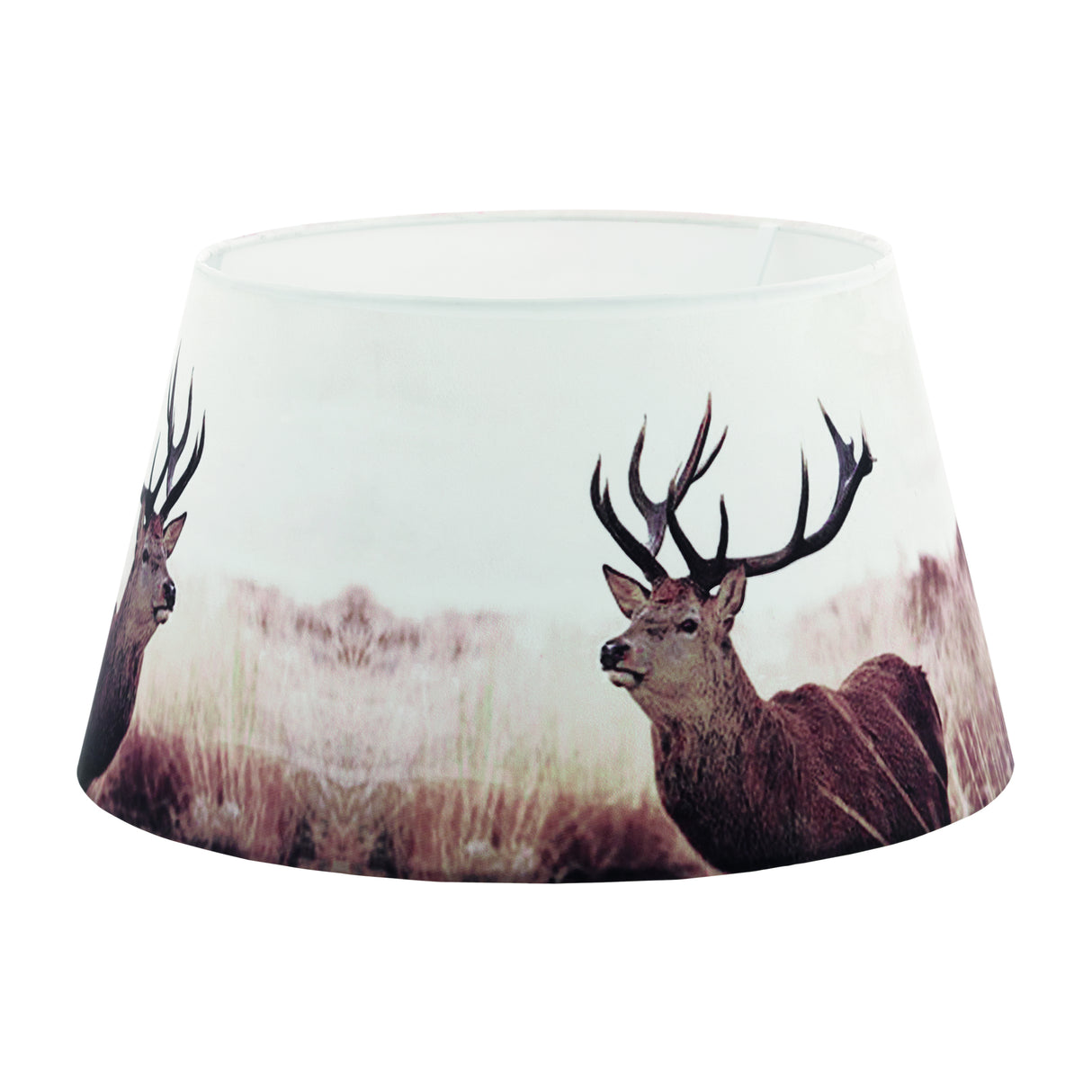 Eglo EU 1+1 VINTAGE Lampshade – Fabric Deer Motif Shade, Vintage Style, 400?mm, Accessory