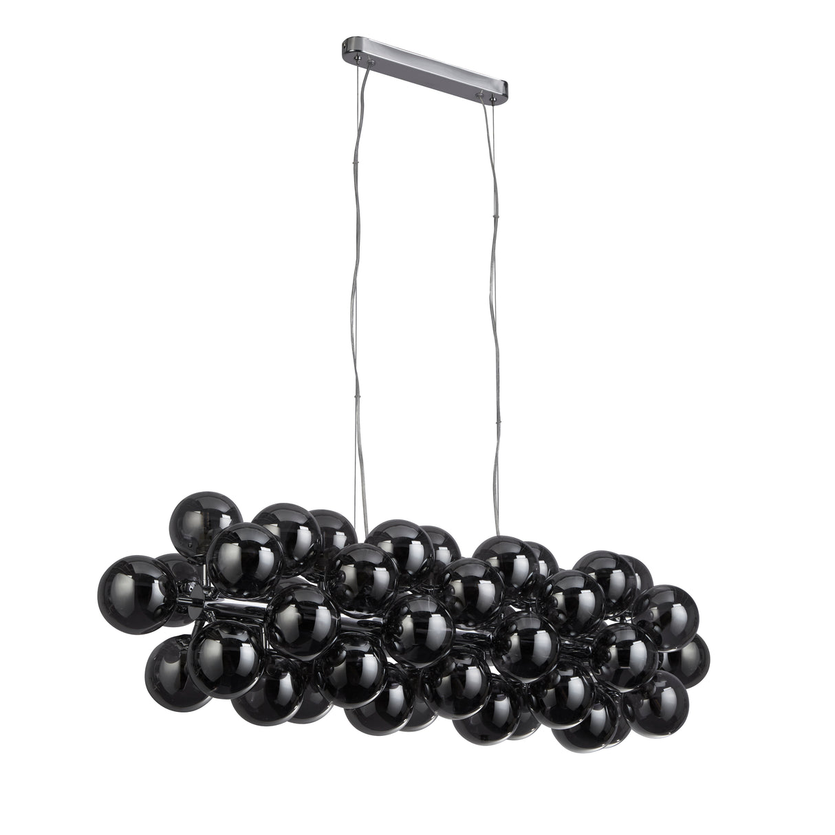 Searchlight Electric Berry 25Lt Bar Pendant - Chrome Metal & Smoked Glass 52131-25SM
