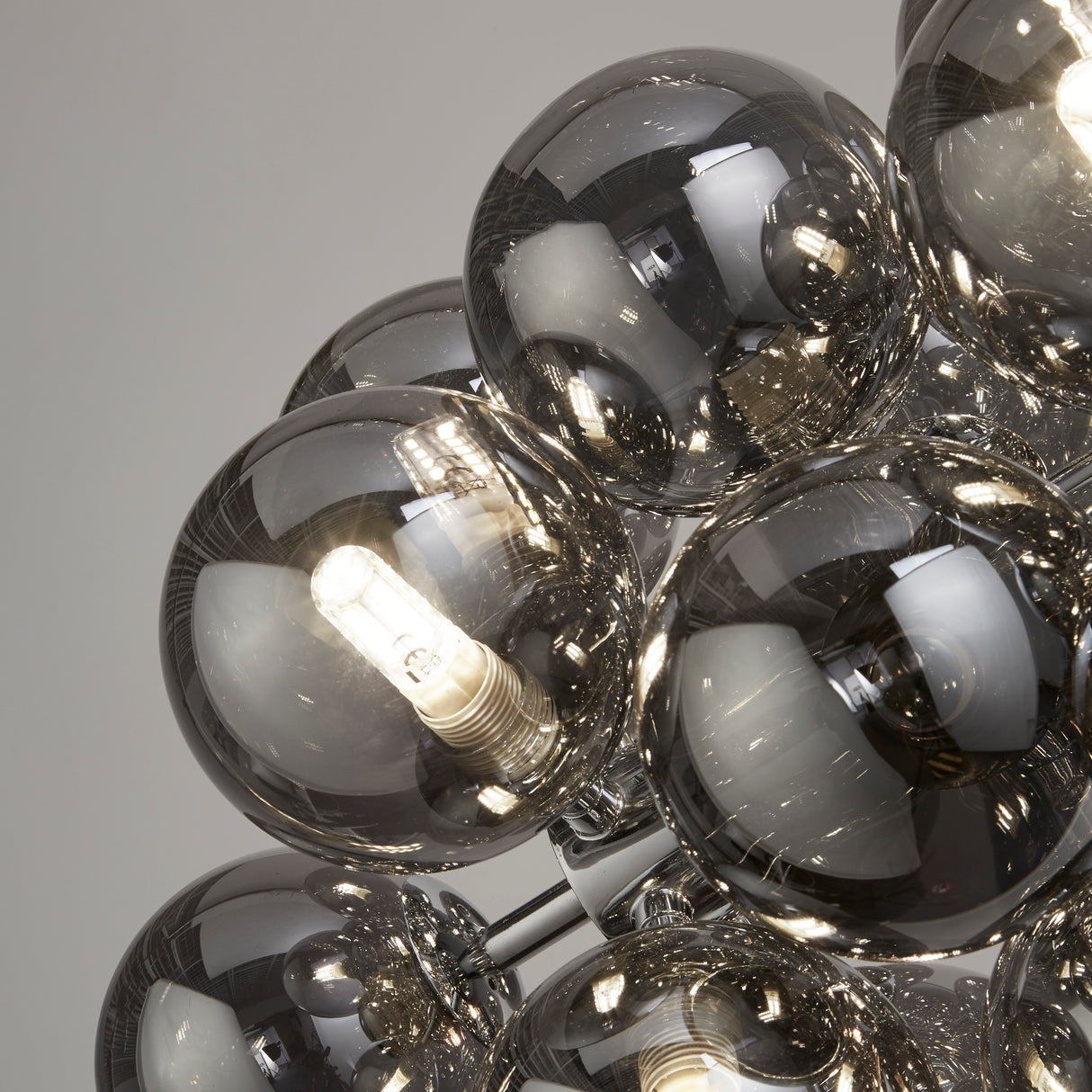 Searchlight Electric Berry 25Lt Bar Pendant - Chrome Metal & Smoked Glass 52131-25SM