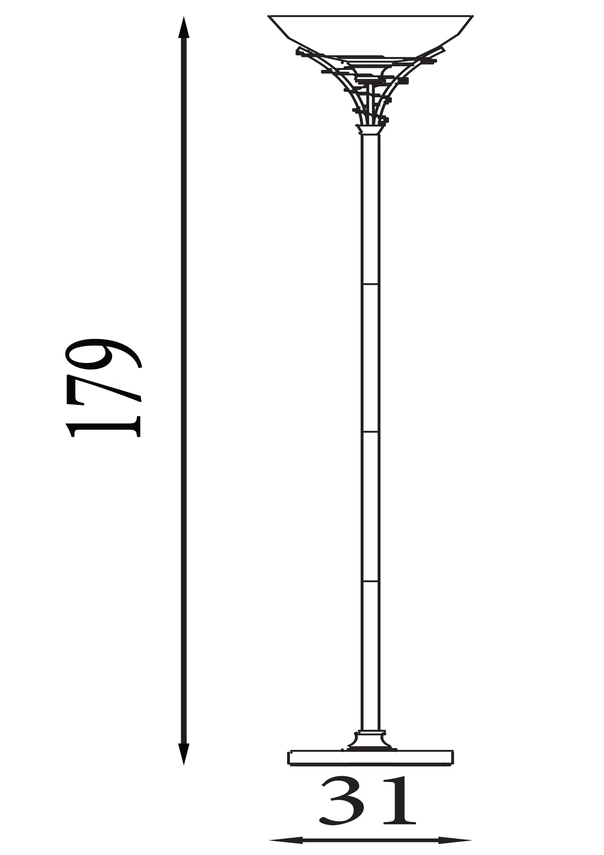 Searchlight Electric Linea Floor Lamp - Antique Brass Metal & Acid Glass 5222AB