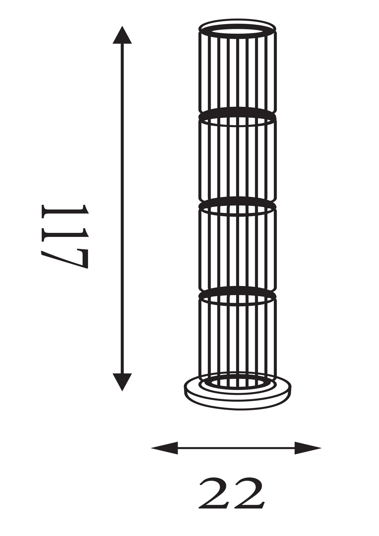 Searchlight Electric Circolo Cage Floor Lamp - Black Metal & White Silicon 54211-1BK