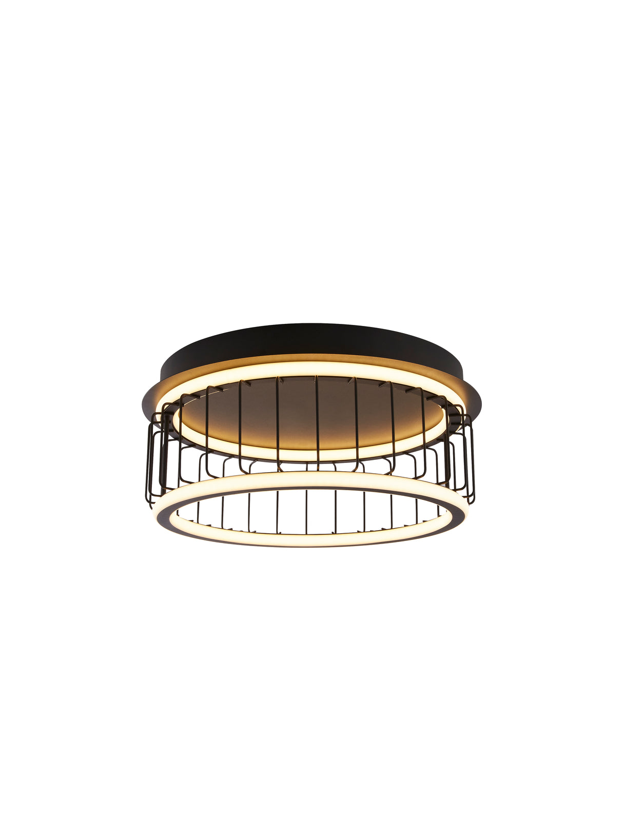 Circolo Cage Flush - Black Metal & White Silicon