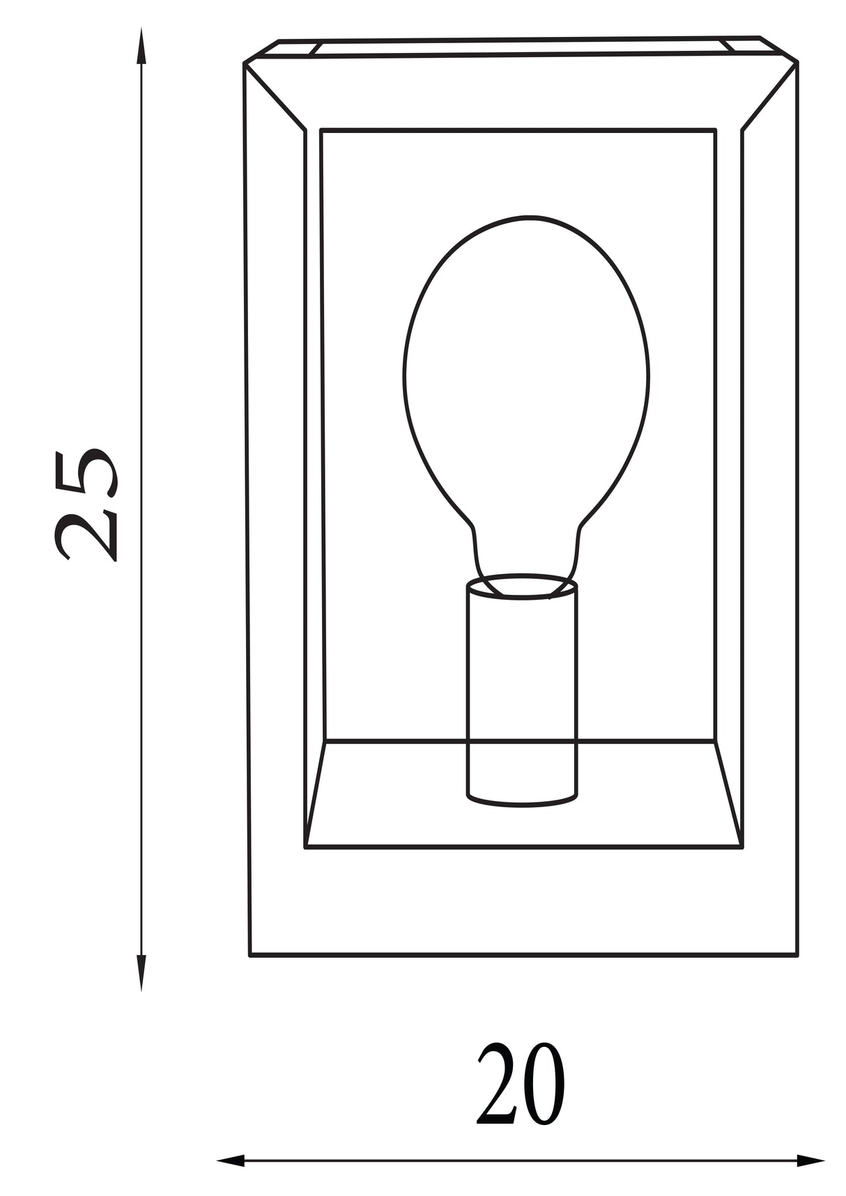 Searchlight Electric Square Table Lamp - Natural Wood & Black Metal 54742-1NA