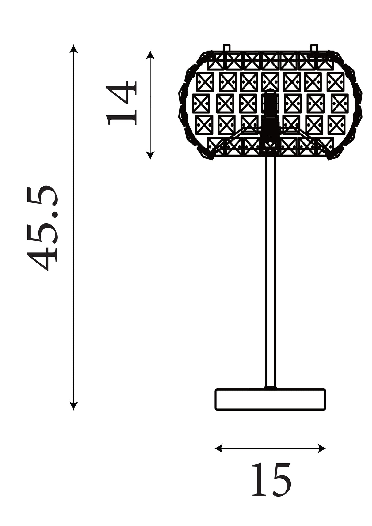 Searchlight Electric Marylin Table Lamp - Chrome, Crystal Glass & Sand Diffuser 5817CC