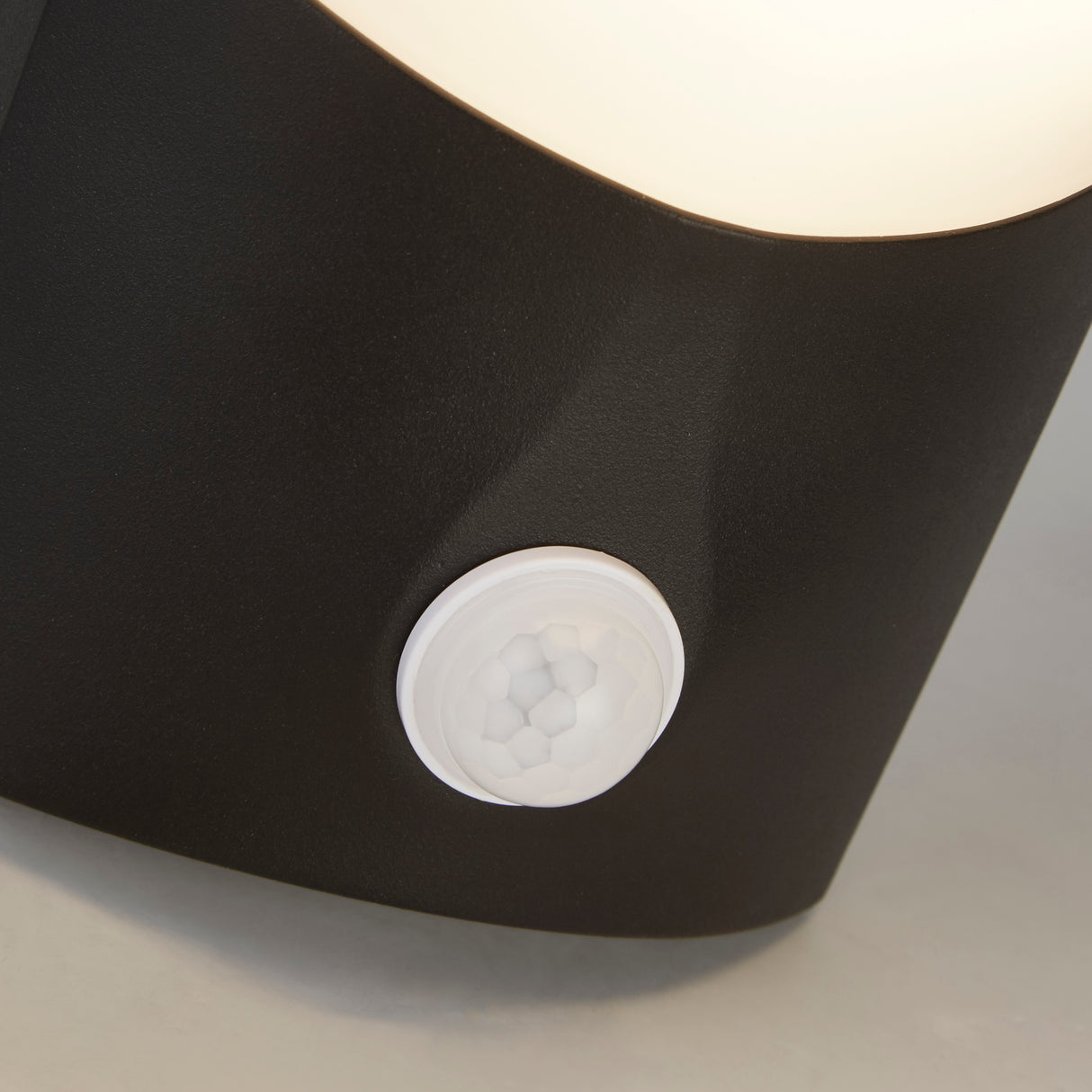 Searchlight Electric Copenhagen Wall Light - Black Metal & Opal Polycarbonate 58321BK