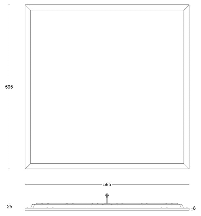 JCC Lighting JC080222 Skytile Base 600x600mm 38W IP40 CCT 3000/4000/5700K TP(a) DALI/1-10V/Sw Dim