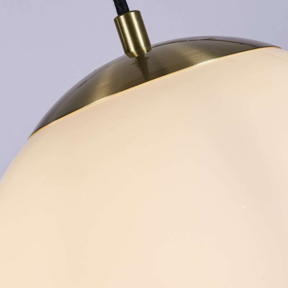 Searchlight Electric Atom II Pendant - Satin Brass & Opal Glass 6077SB