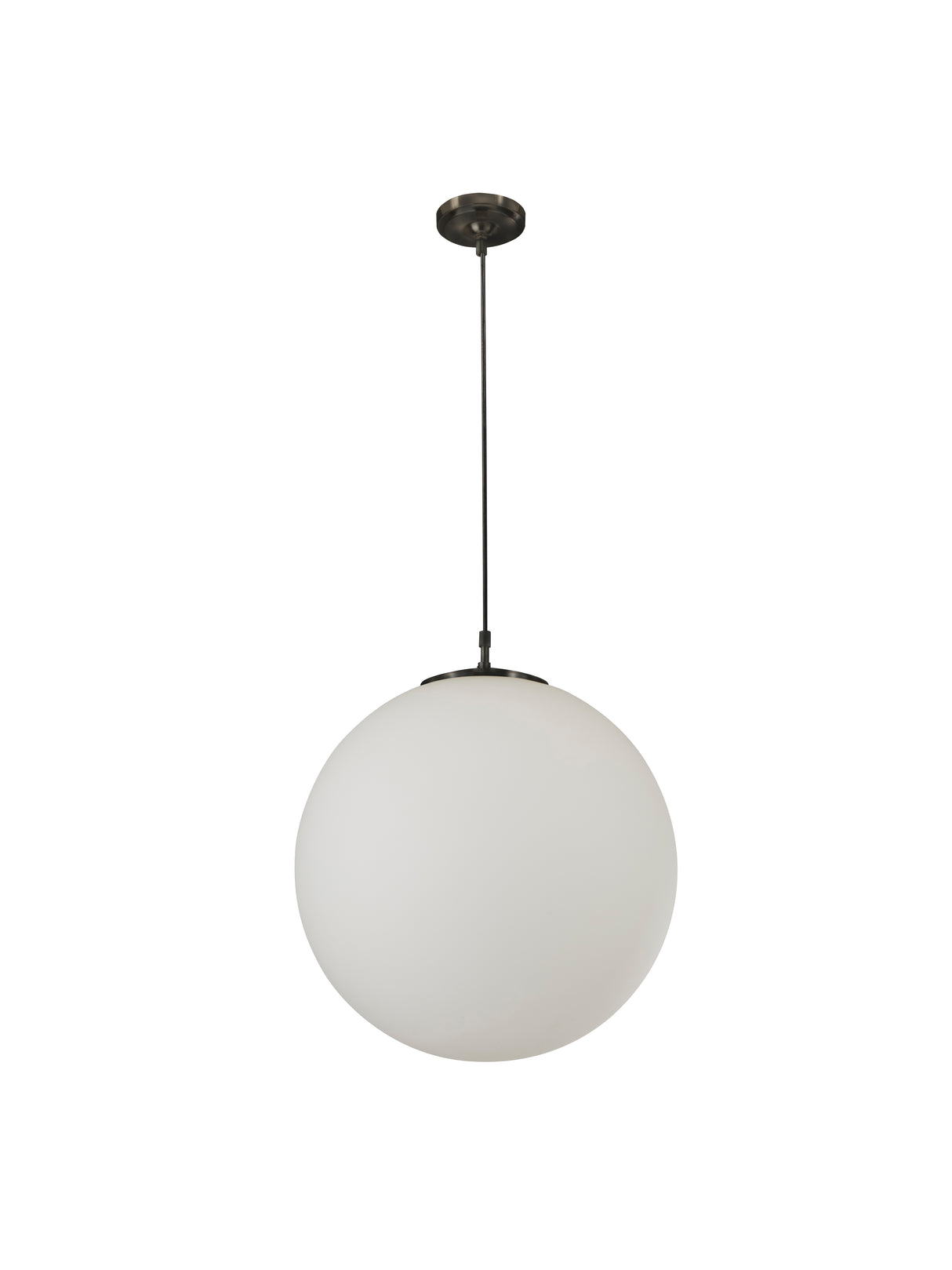 Searchlight Electric Atom Pendant - Black Metal & Opal Glass 6088