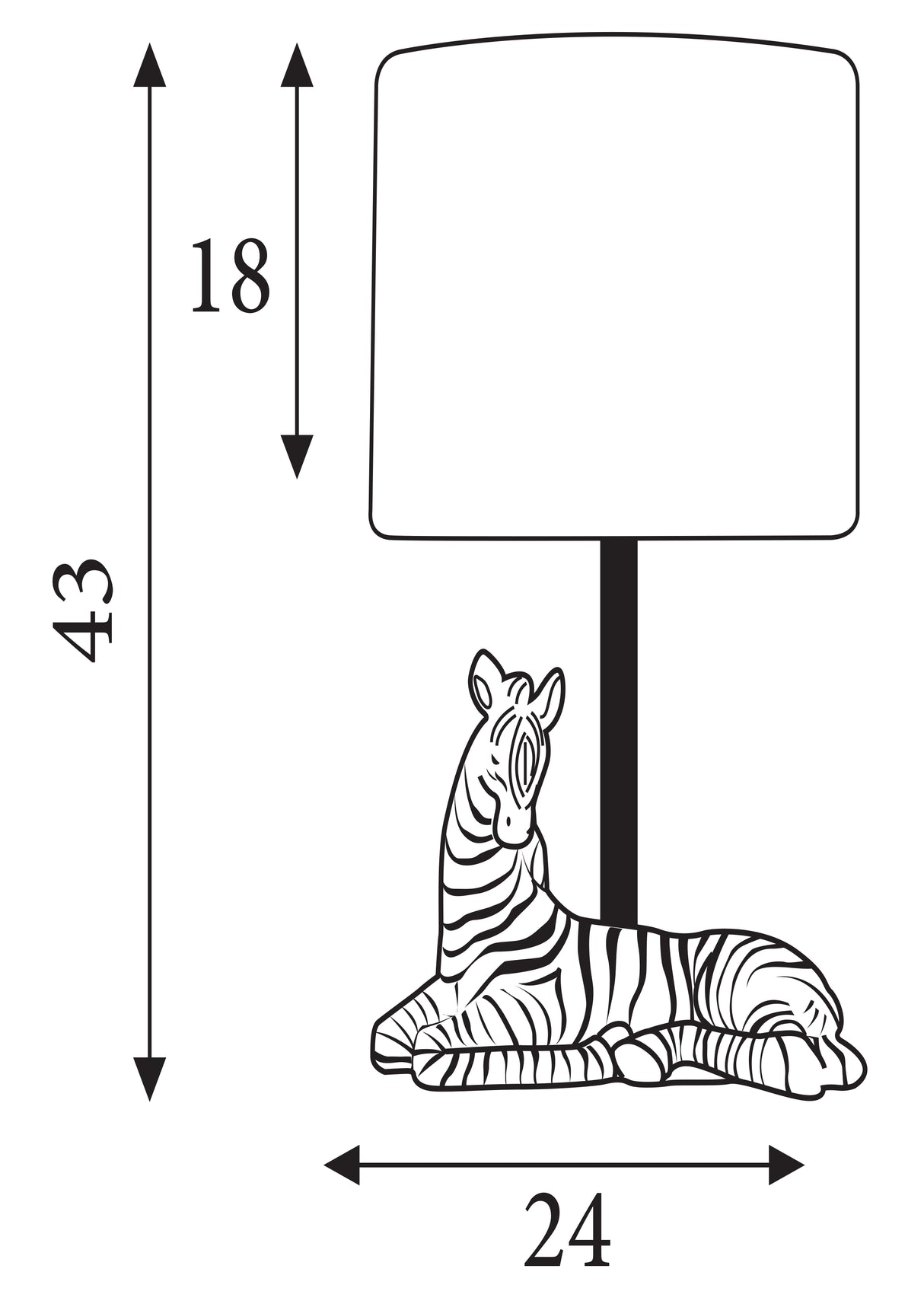 Searchlight Electric Zebra Table Lamp 60941