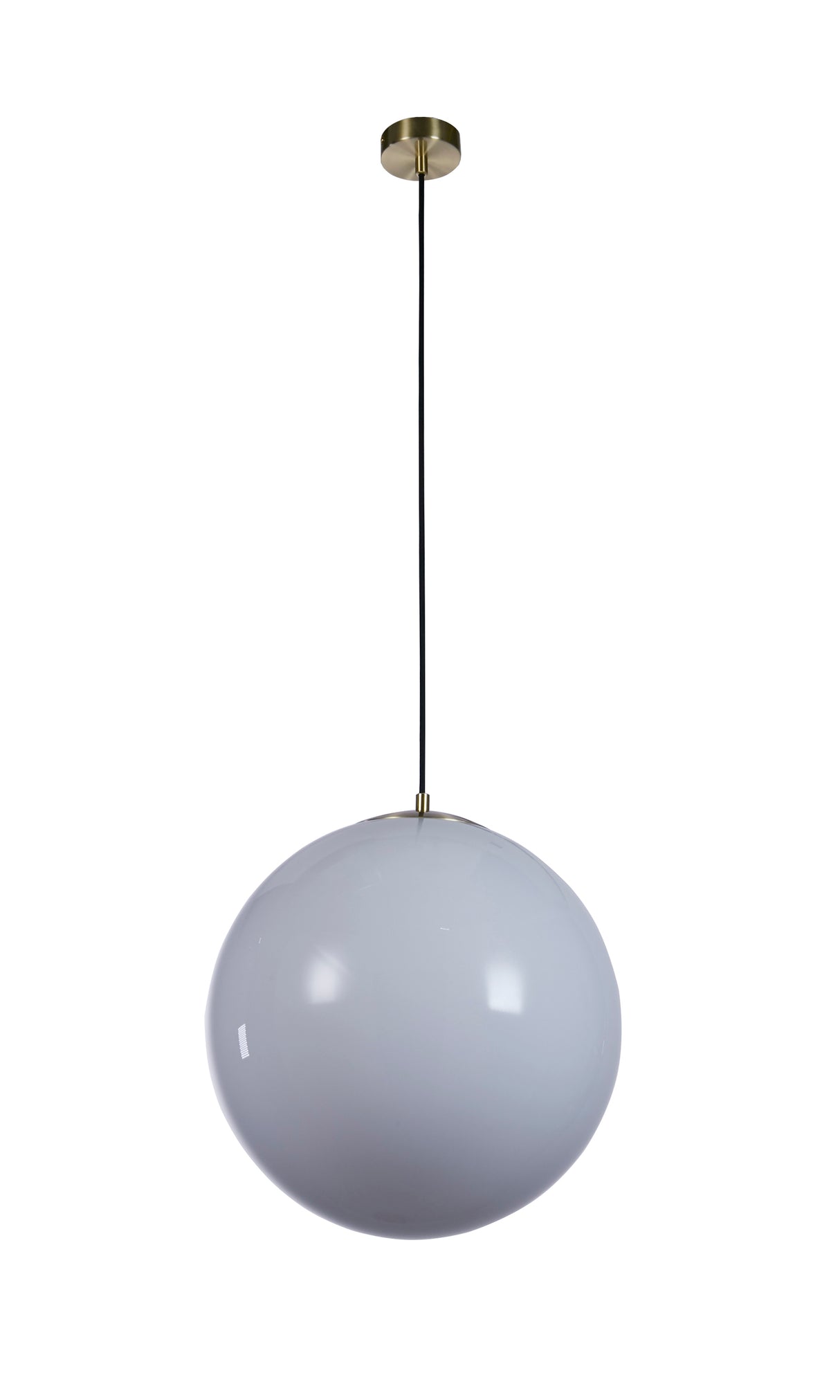 Searchlight Electric Atom II Pendant - Satin Brass & Opal Glass 6099SB