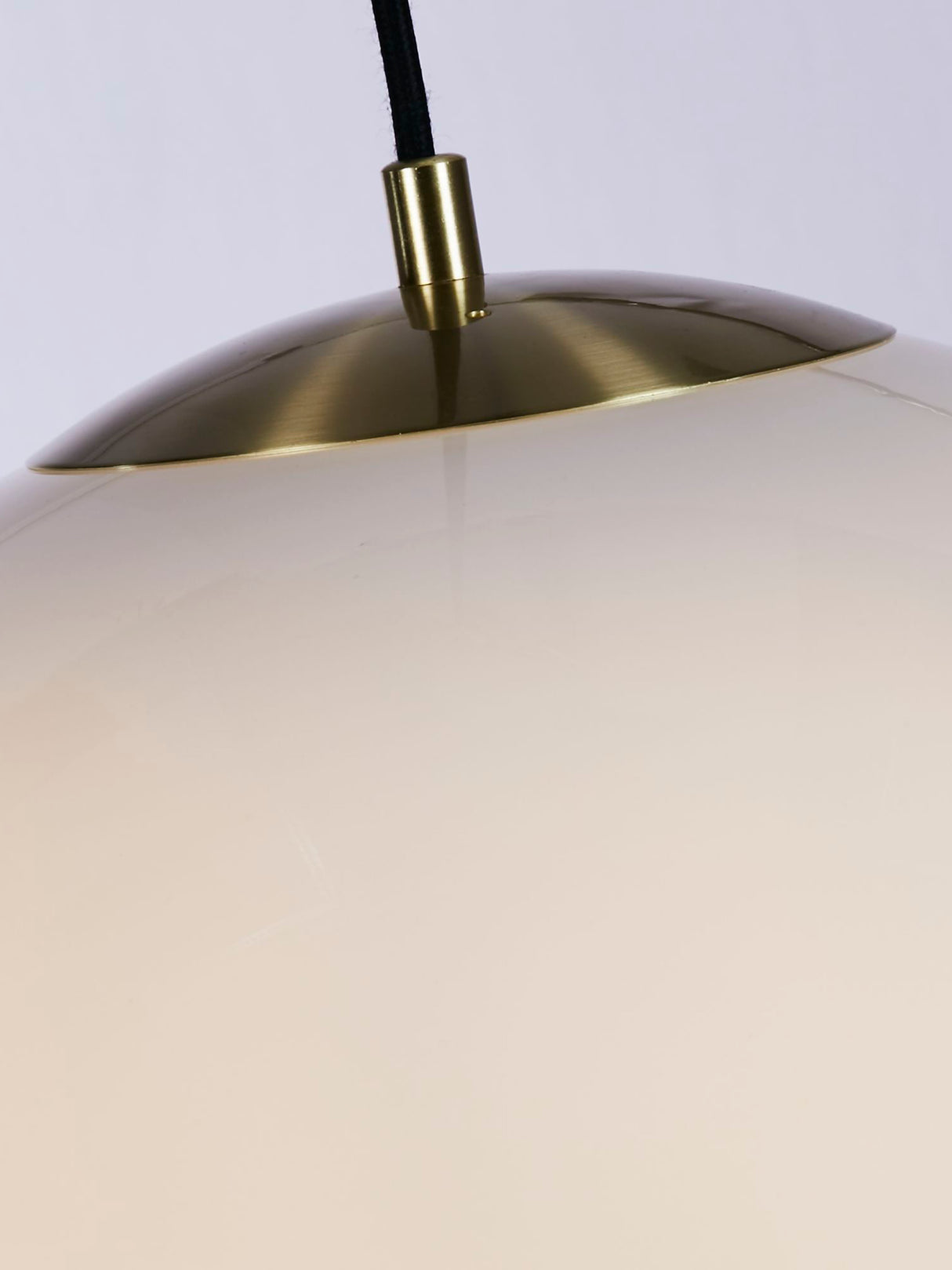 Searchlight Electric Atom Pendant - Black Metal & Opal Glass 6099