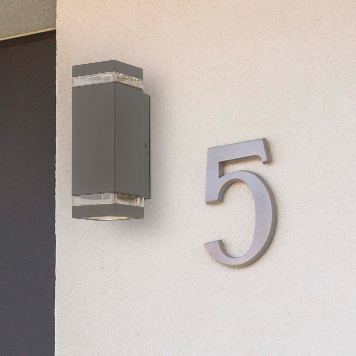 Searchlight Electric Houston Outdoor Wall Light Grey 61101GY