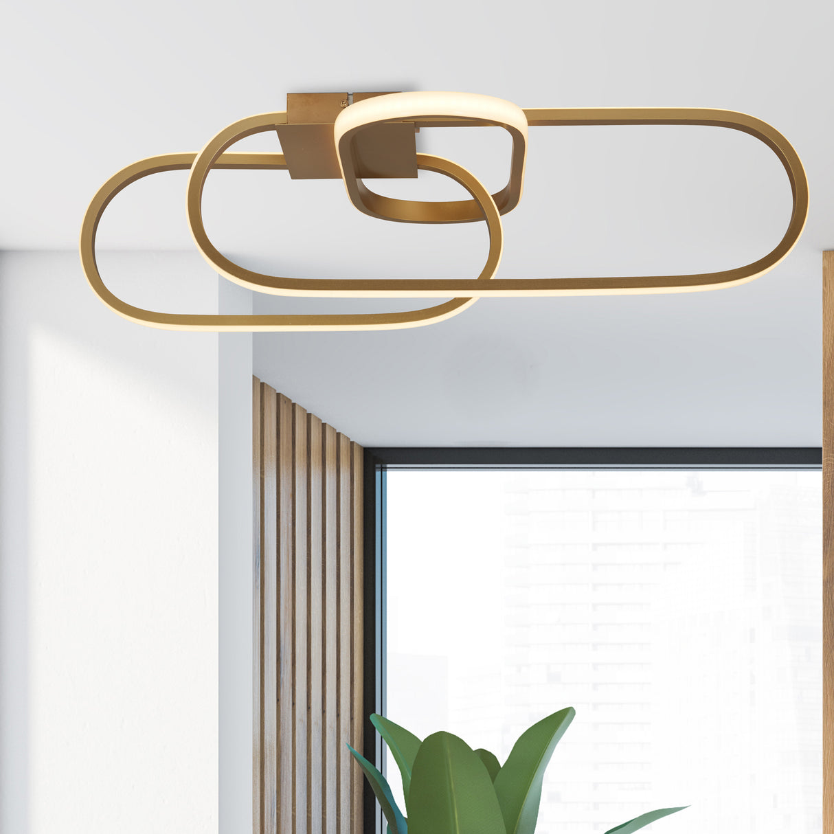Searchlight Electric Clip Flush - Gold Metal 61774GO