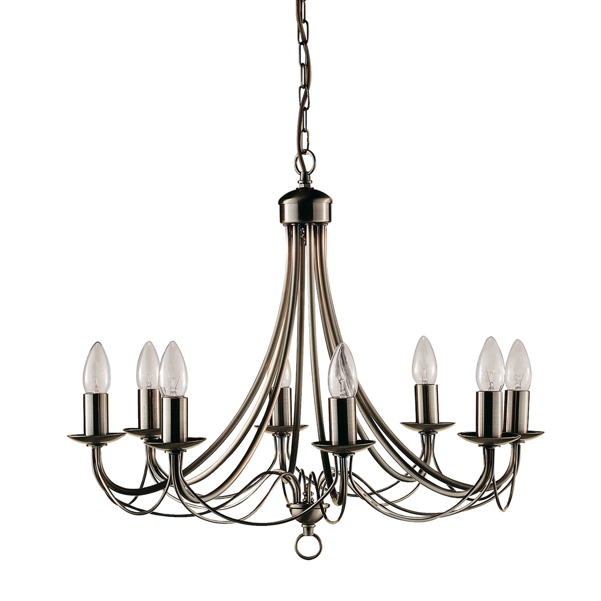 Searchlight Electric Maypole 8Lt Pendant - Antique Brass Metal 6348-8AB