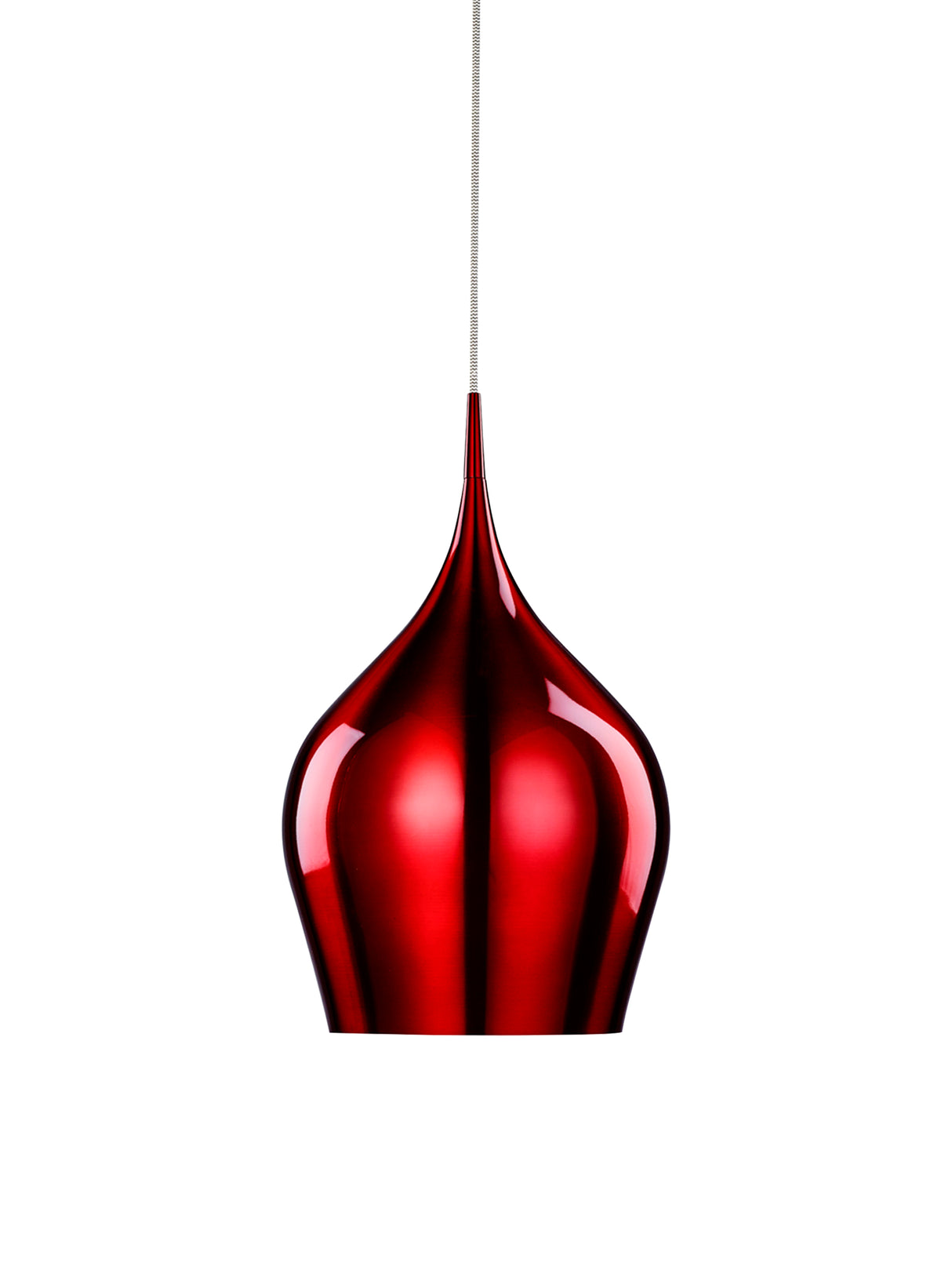 Vibrant Pendant - Metallic Red Metal