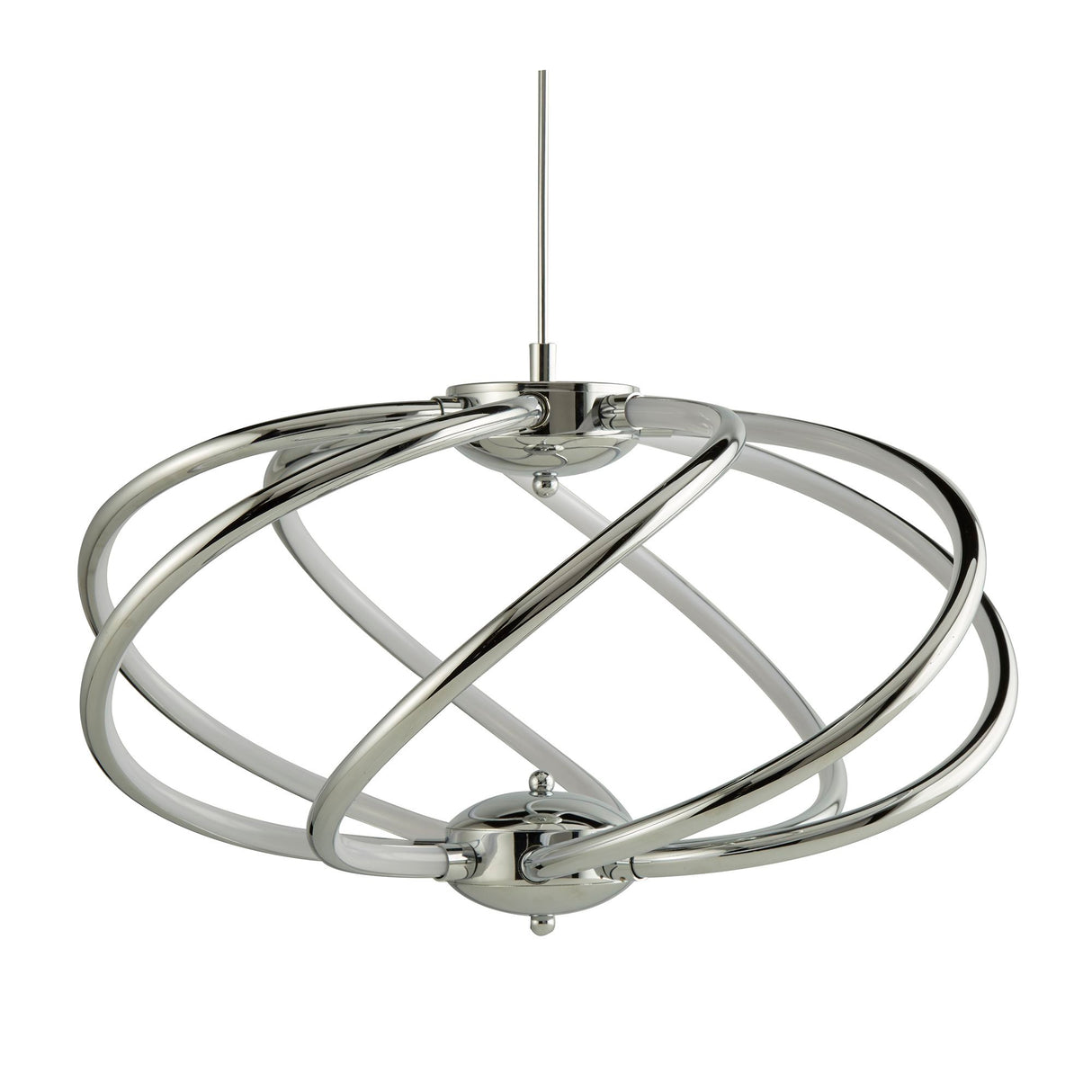 Searchlight Electric Magic 7Lt Pendant - Chrome Metal & Opal Acrylic 6500-7CC