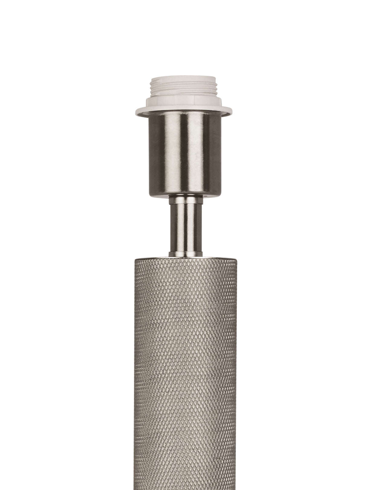Searchlight Electric Base Only - London Table Lamp - Knurled Silver 65721SI