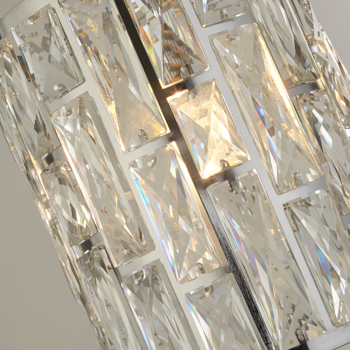 Searchlight Electric Bijou Pendant - Chrome Metal & Crystal Glass 6581-1CC