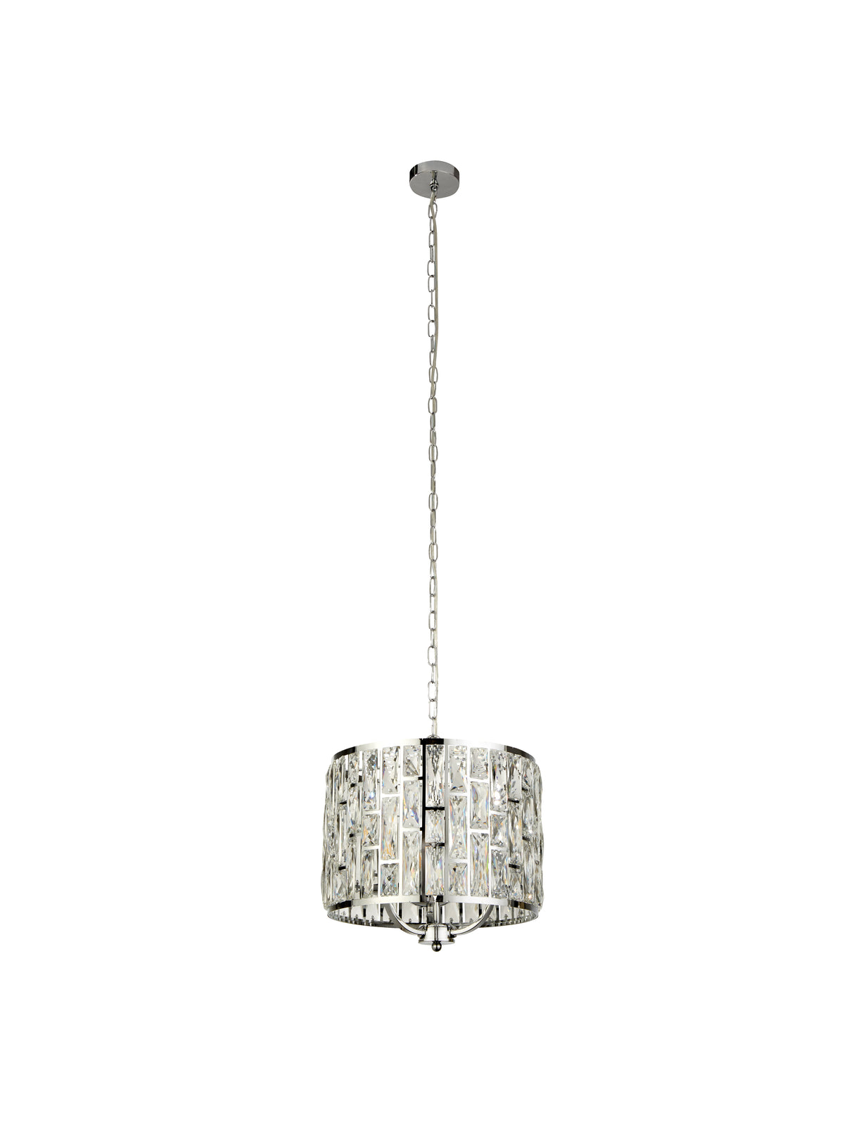Searchlight Electric Bijou 3Lt Pendant - Chrome Metal & Crystal Glass 6583-3CC