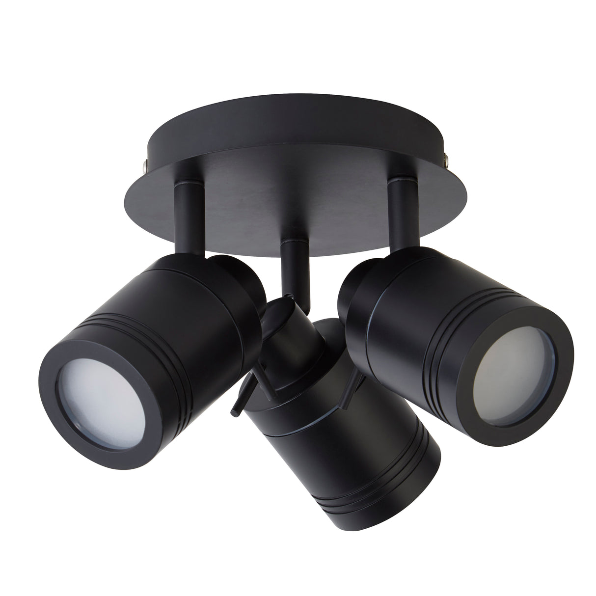 Searchlight Electric Samson 3Lt Round Spotlight - Black Metal 6603BK
