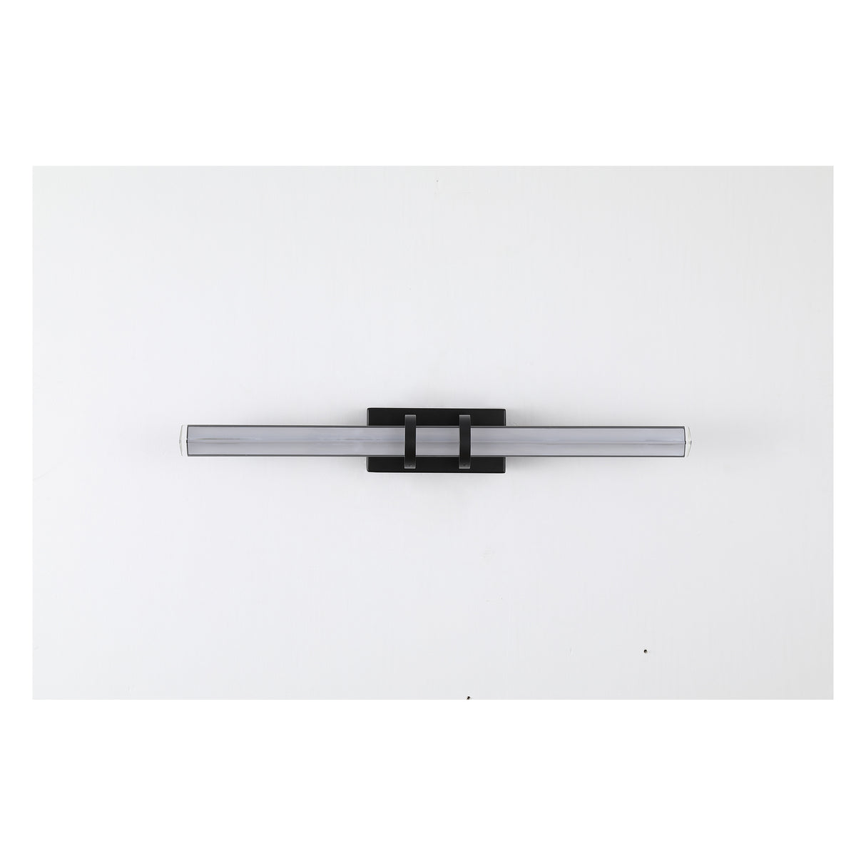 Searchlight Electric Parma LED Wall Light, Matt Black Metal & Clear Glass 66412BK