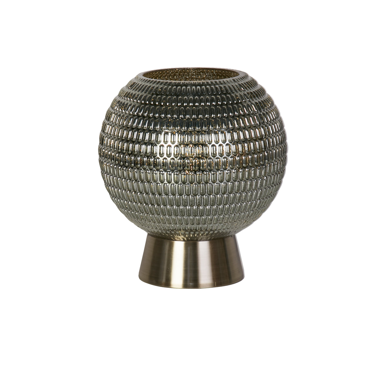 Mila Table Lamp - Brass Metal & Green Glass