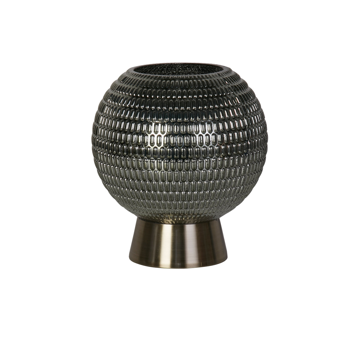 Searchlight Electric Mila Table Lamp - Brass Metal & Green Glass 67008PB