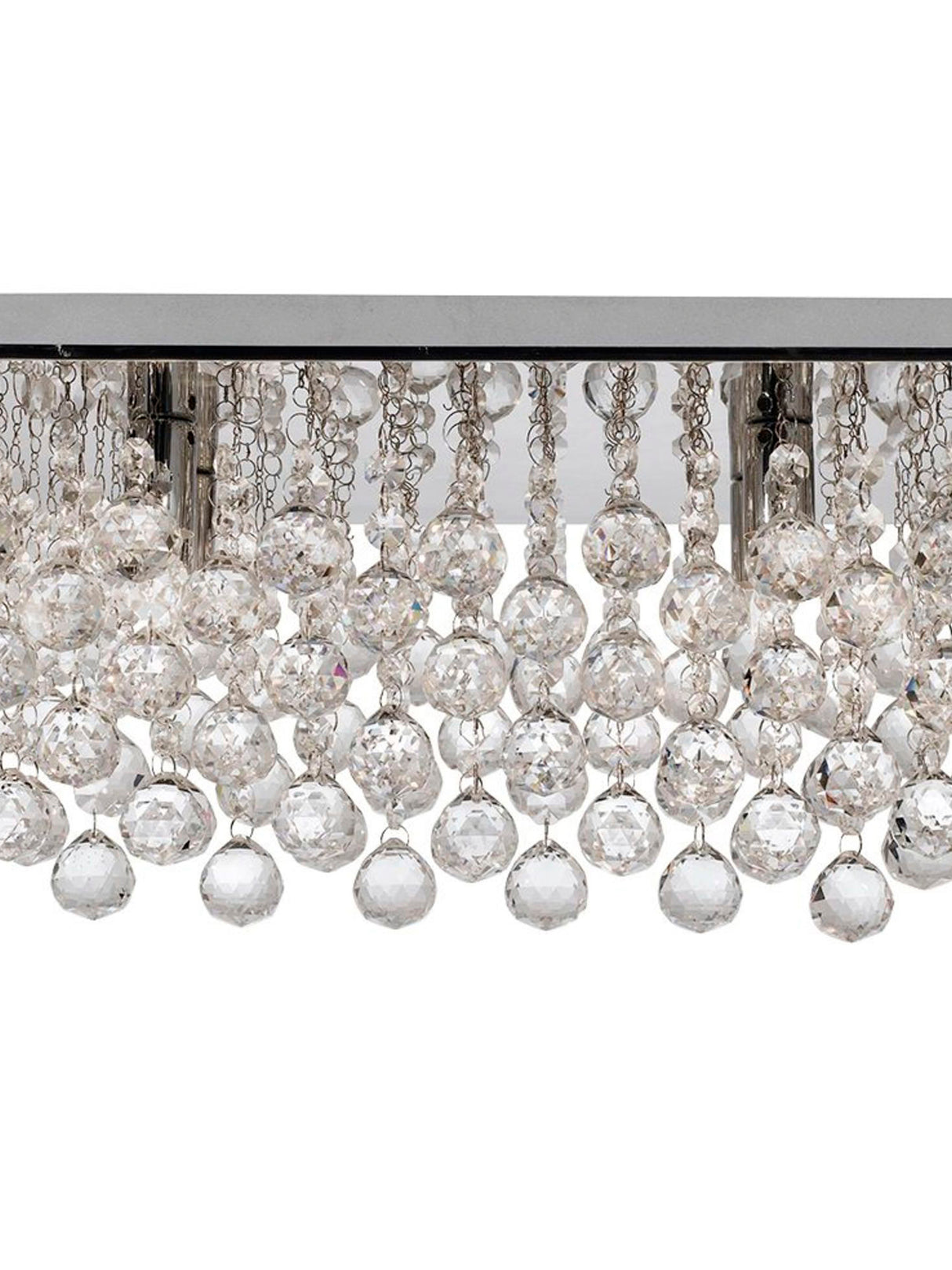 Searchlight Electric Hanna 8Lt Flush - Chrome Metal & Clear Crystal 6728-8CC