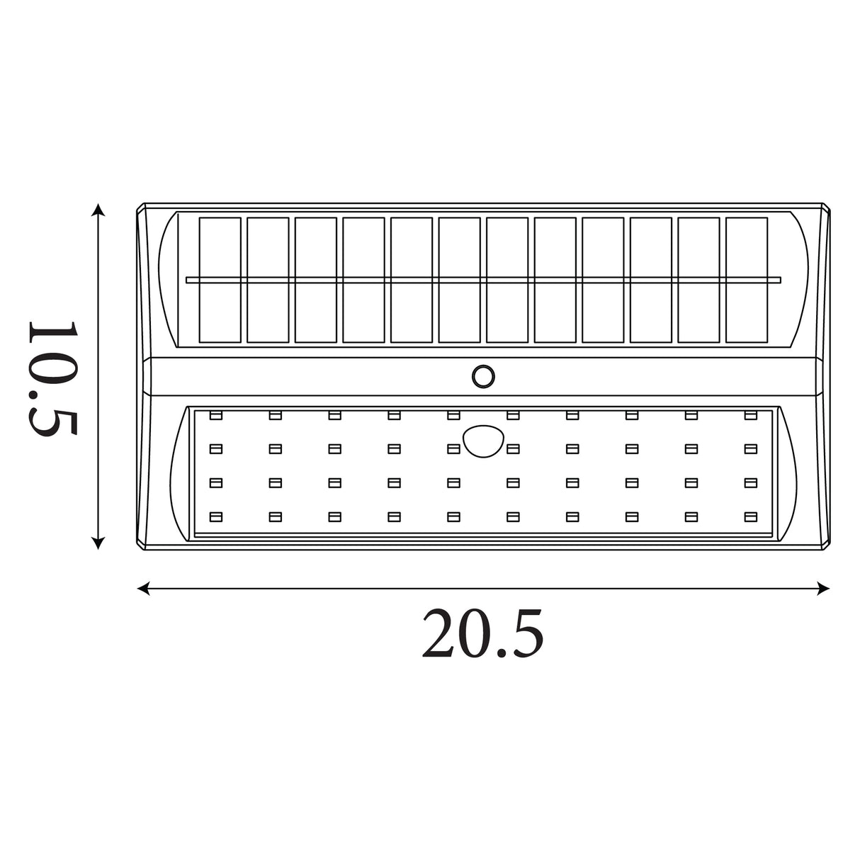 Searchlight Electric Solar Outdoor Wall Light - Black Metal & White Polycarbonate 67422BK-PIR