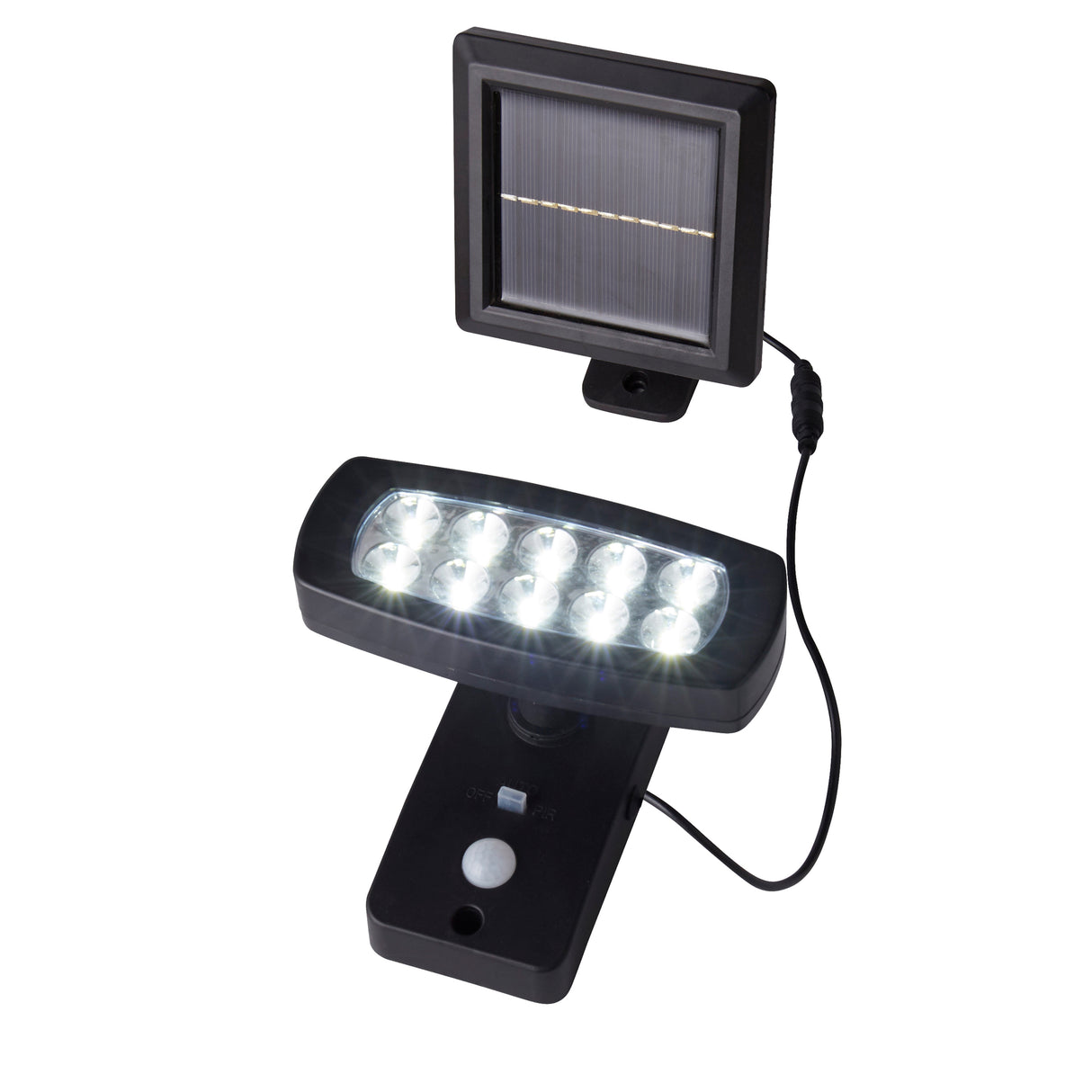 Solar Outdoor Wall Light - ABS & Clear Polycarbonate