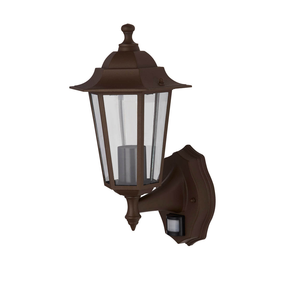 Searchlight Electric Alex Outdoor Wall Light - Rust Brown Metal & Glass 68001RUS