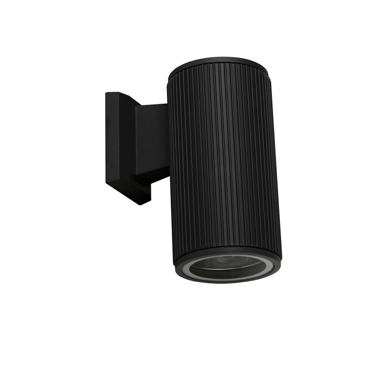 Searchlight Electric Hamburg Outdoor Wall Light - Black Metal & Glass 6871BK