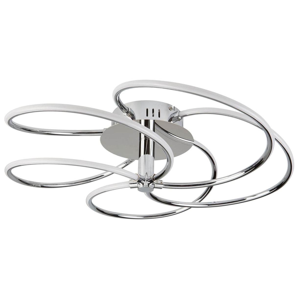 Searchlight Electric Bardot 5Lt Flush - Chrome Metal & Opal Acrylic 7055-5CC