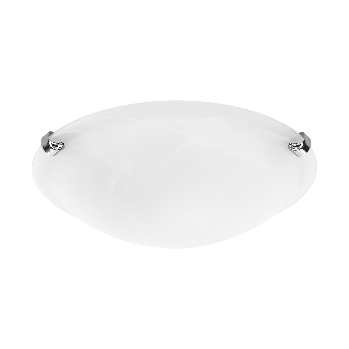 Eglo EU SALOME Wall or Ceiling Light – Chrome Steel with White Alabaster Glass, E27, Indoor Lighting