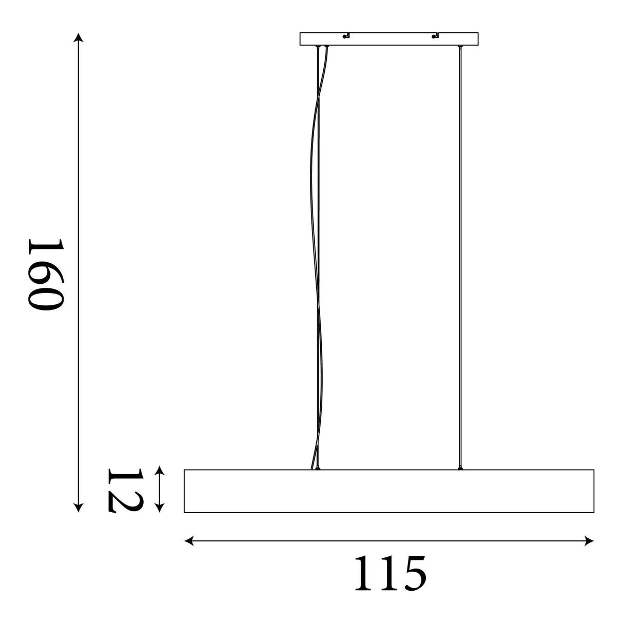Searchlight Electric Ash LED Bar Ceiling Pendant - Wood 7231