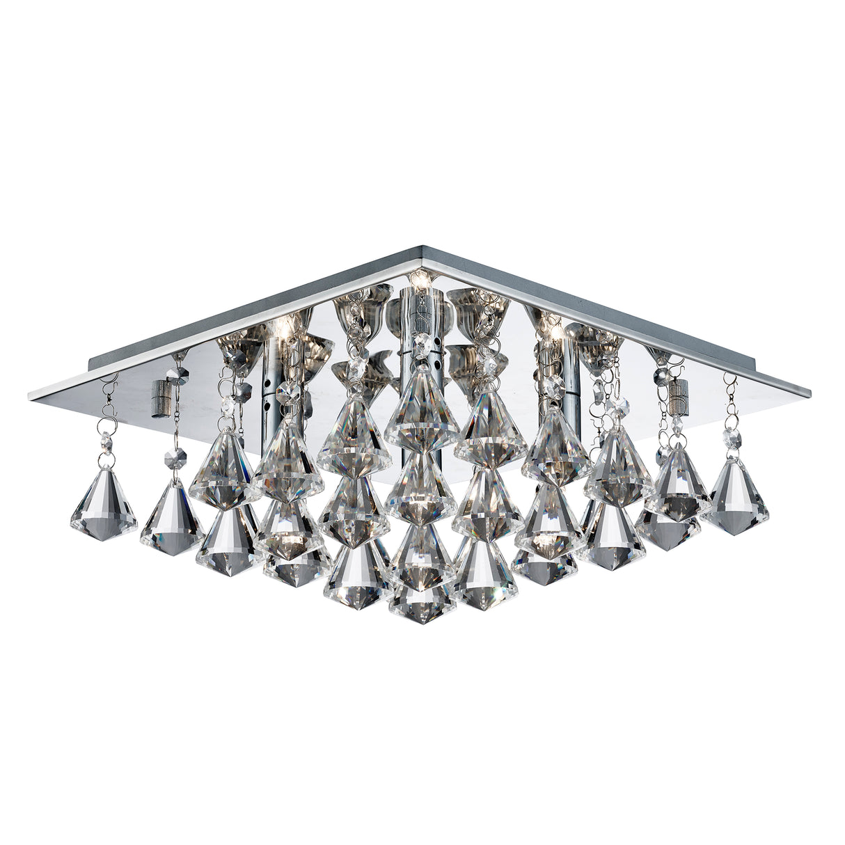 Hanna 4Lt Flush - Chrome & Clear Crystal Drops