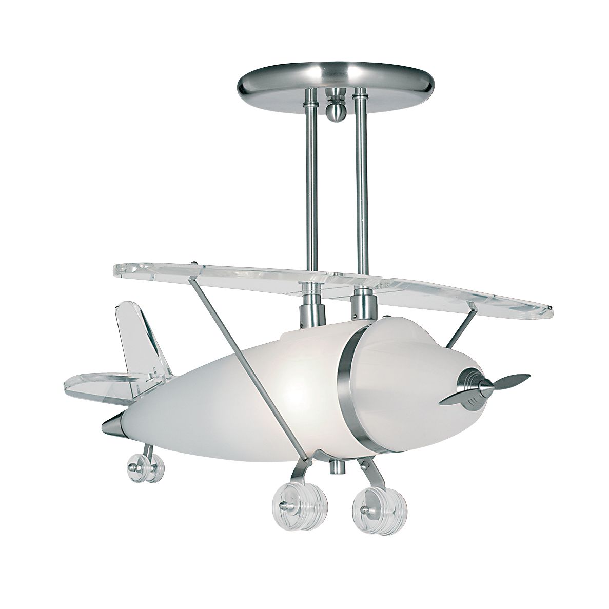 Novelty Airplane Pendant - Metal, Acrylic & Glass