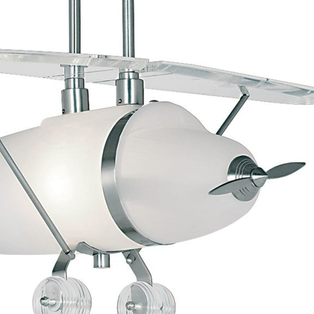 Searchlight Electric Novelty Airplane Pendant - Metal, Acrylic & Glass 737