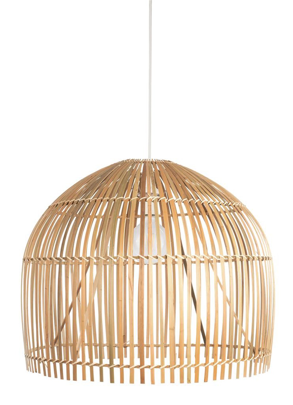 Searchlight Electric Bali Pendant - Bamboo 7400CW