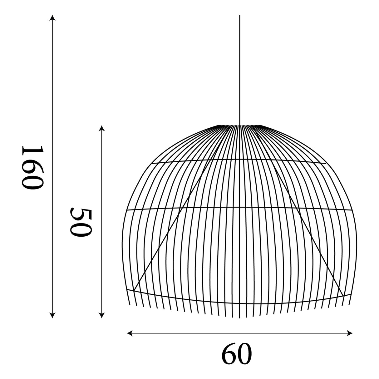 Searchlight Electric Bali Pendant - Bamboo 7400CW
