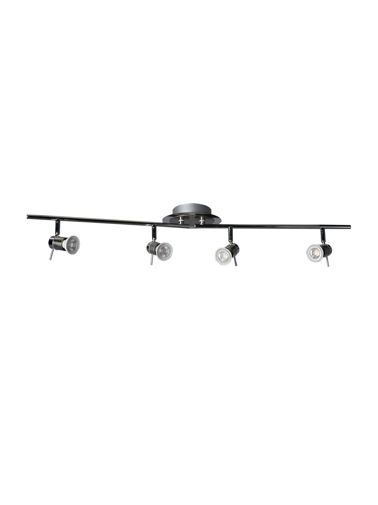 Searchlight Electric Aries 4Lt Split Bar Spotlight - Chrome & Satin Silver Metal 7444CC-LED