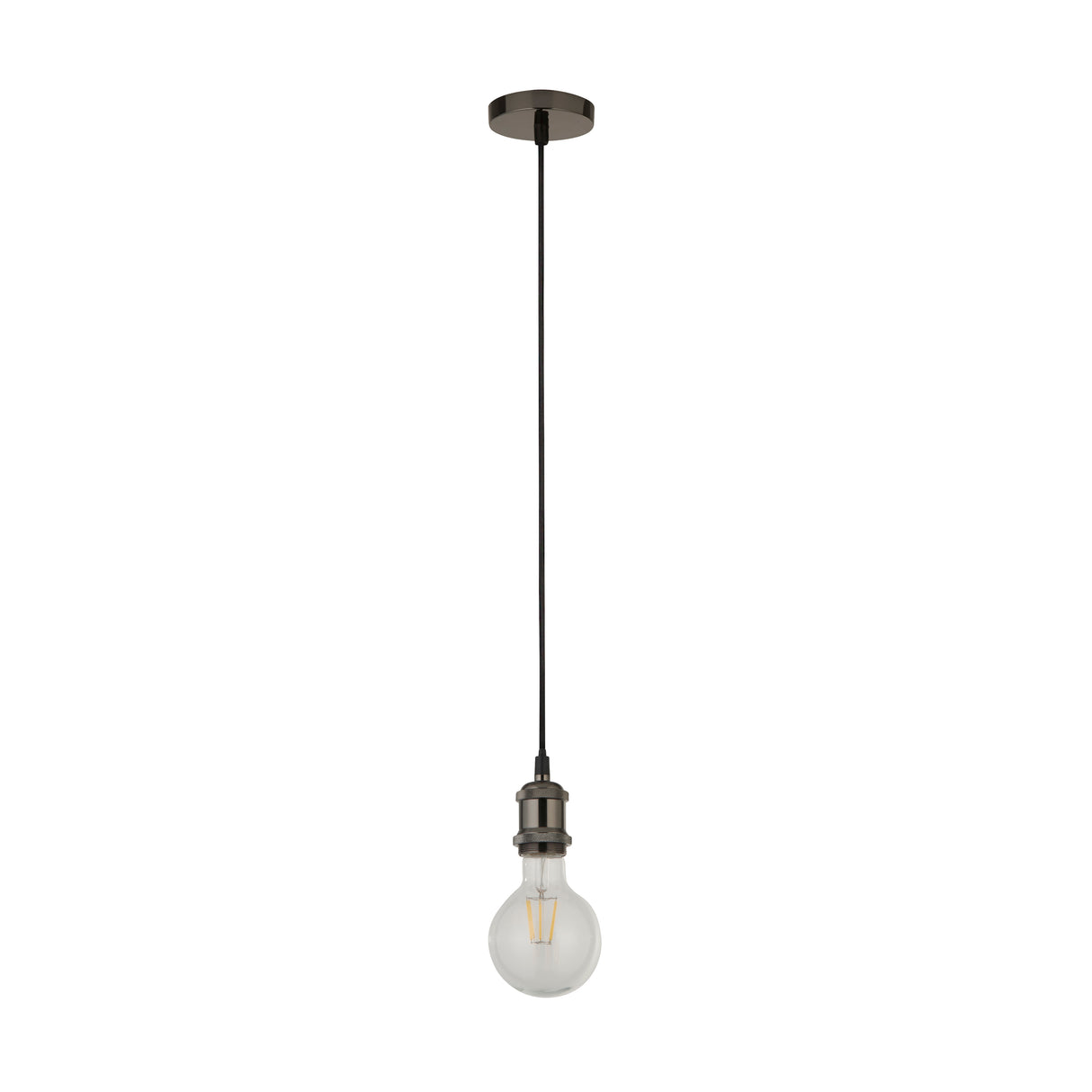 Searchlight Electric Black Chrome 1Lt Cable Suspension 7461BC