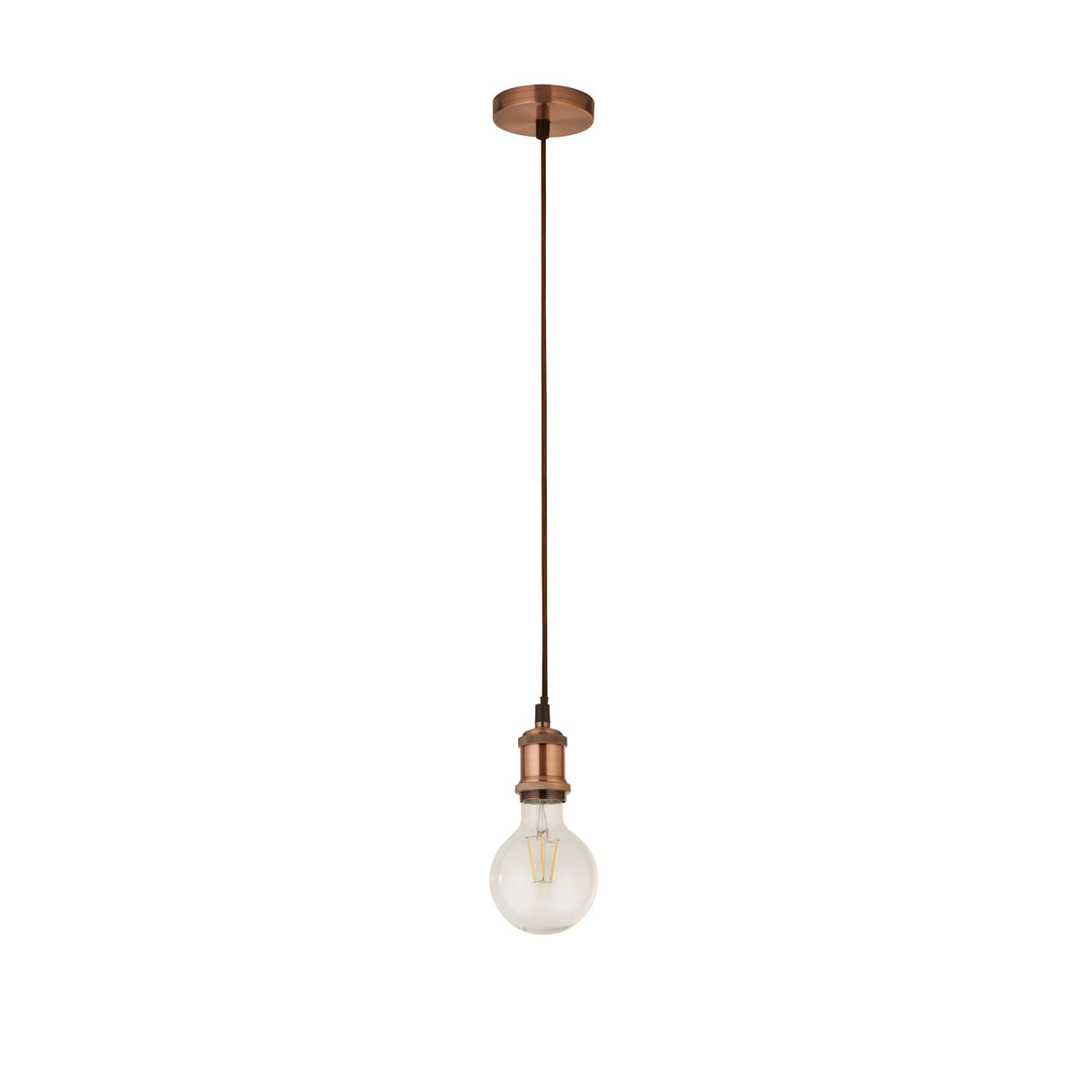 Searchlight Electric Antique Copper 1Lt Cable Suspension 7461CU