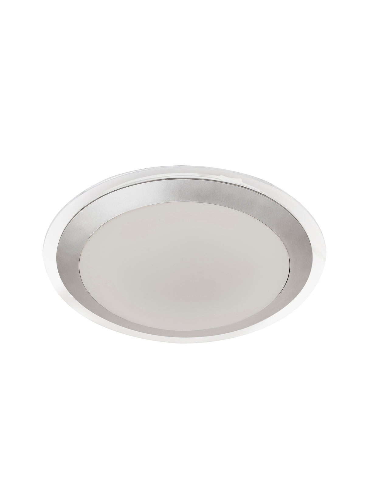 Searchlight Electric Chester LED Bathroom Flush - Acrylic & Silver Metal, IP44 7684-33SI